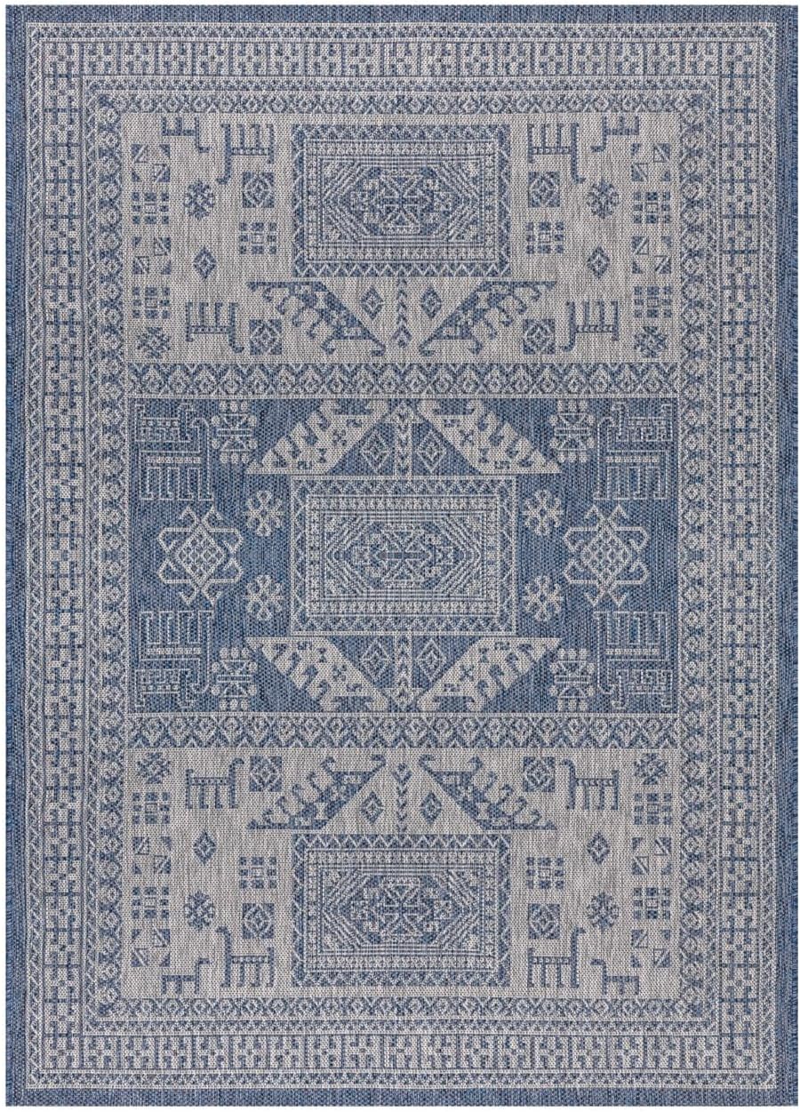 Keen Home Design Terrace Outdoor Area Rug - 6x9 Washable Indoor/Outdoor Rug for Patio, Kitchen, Balcony, Beach, Garden, Deck and Porch, Size: 6'x8'10"