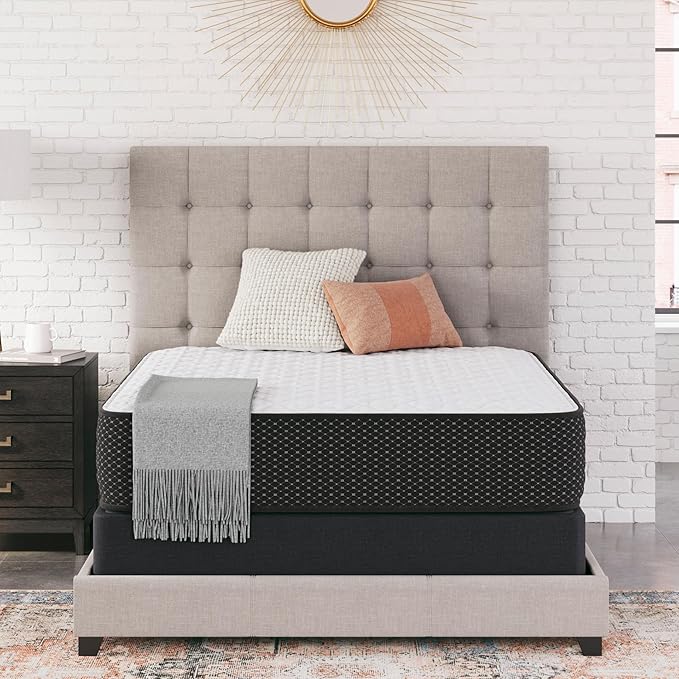 Signature Design by Ashley Limited Edition Firm 12 Inch Hybrid Mattress with Gel Memory Foam and Edge Support for Cool Sleep and Pressure Relief, Twin XL, Fiberglass Free, Mattress In A Box