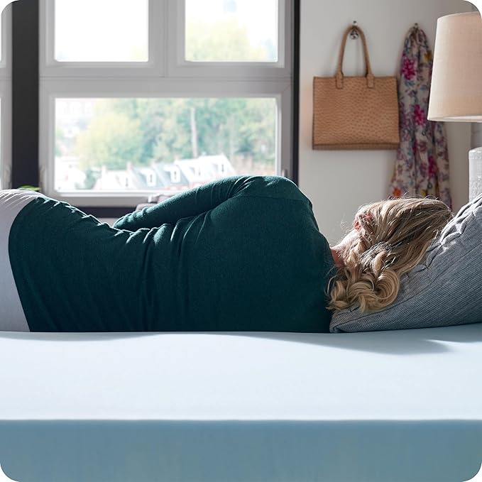 Sealy Dreamlife 3” Gel Memory Foam Twin Mattress Topper with SealyComfort Gel Foam, 1 Year Limited Warranty, Made in The USA