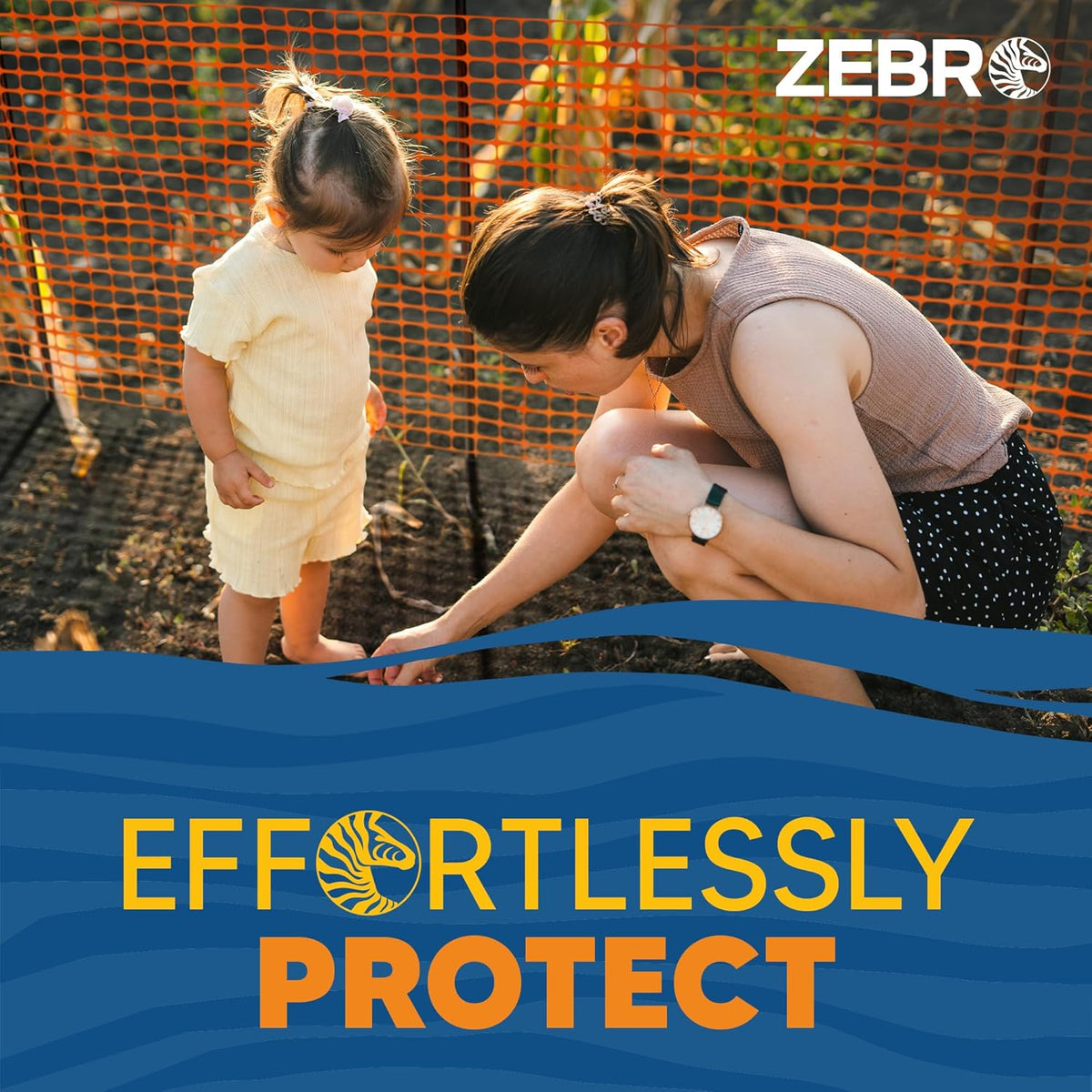 ZEBRO 4' x 50' Orange Plastic Garden Fence Roll – Light Duty Mesh Fencing for Temporary Fence, Snow, Garden Netting, Animal Barrier, Agricultural Fencing & Lawn Protection