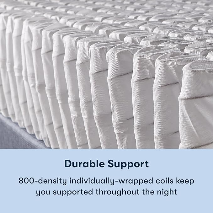 Serta Sleeptrue Firm 11" Queen Hybrid Mattress in a Box, Cooling, Breathable, and Pressure Relieving - 100 Night Trial, CertiPUR-US Certified and 10 Year Limited Warranty