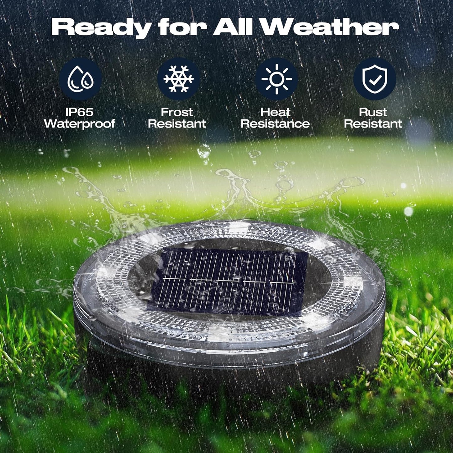 Mini Solar Ground Lights, 24 Pack Solar Lights Outdoor Waterproof, Upgraded LED Flat Landscape Lighting for Outside Pathway Garden Patio Yard Driveway,Cold White