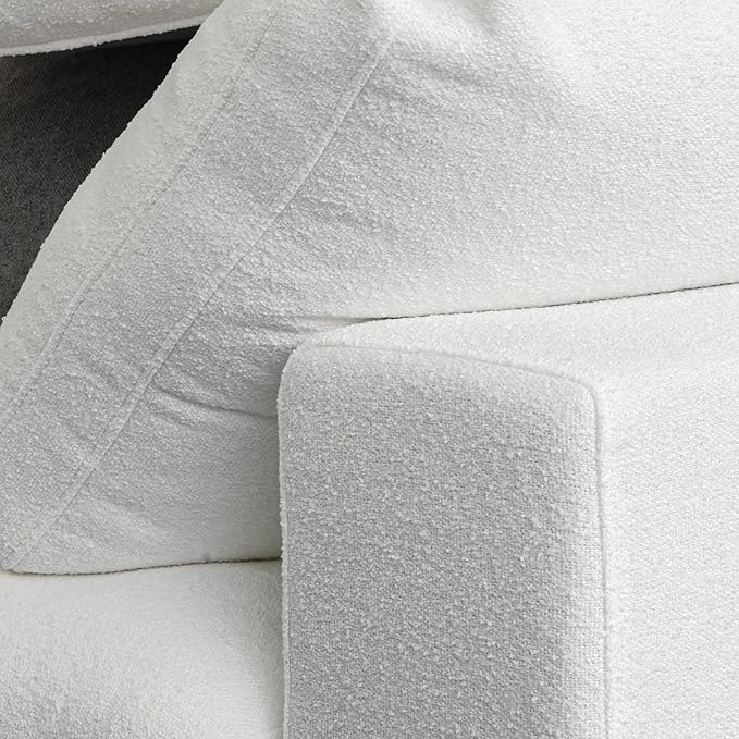 Cloud Modular Sectional Sofa for Livingroom,Large Down Filled Comfort Corner Sectional Sofa Couch Wide Deep Seat Convertible Couches for Office Apartment,V Shaped,White