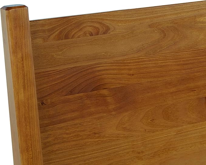 Mid-Century Panel Bed - Queen Size - Castanho Finish