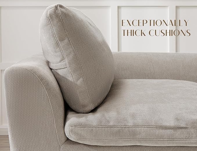78.9" Loveseat Sofa, Cloud Boneless Couches for Living Room, Modern Modular Sectional Sofa, Oversized, Light Grey