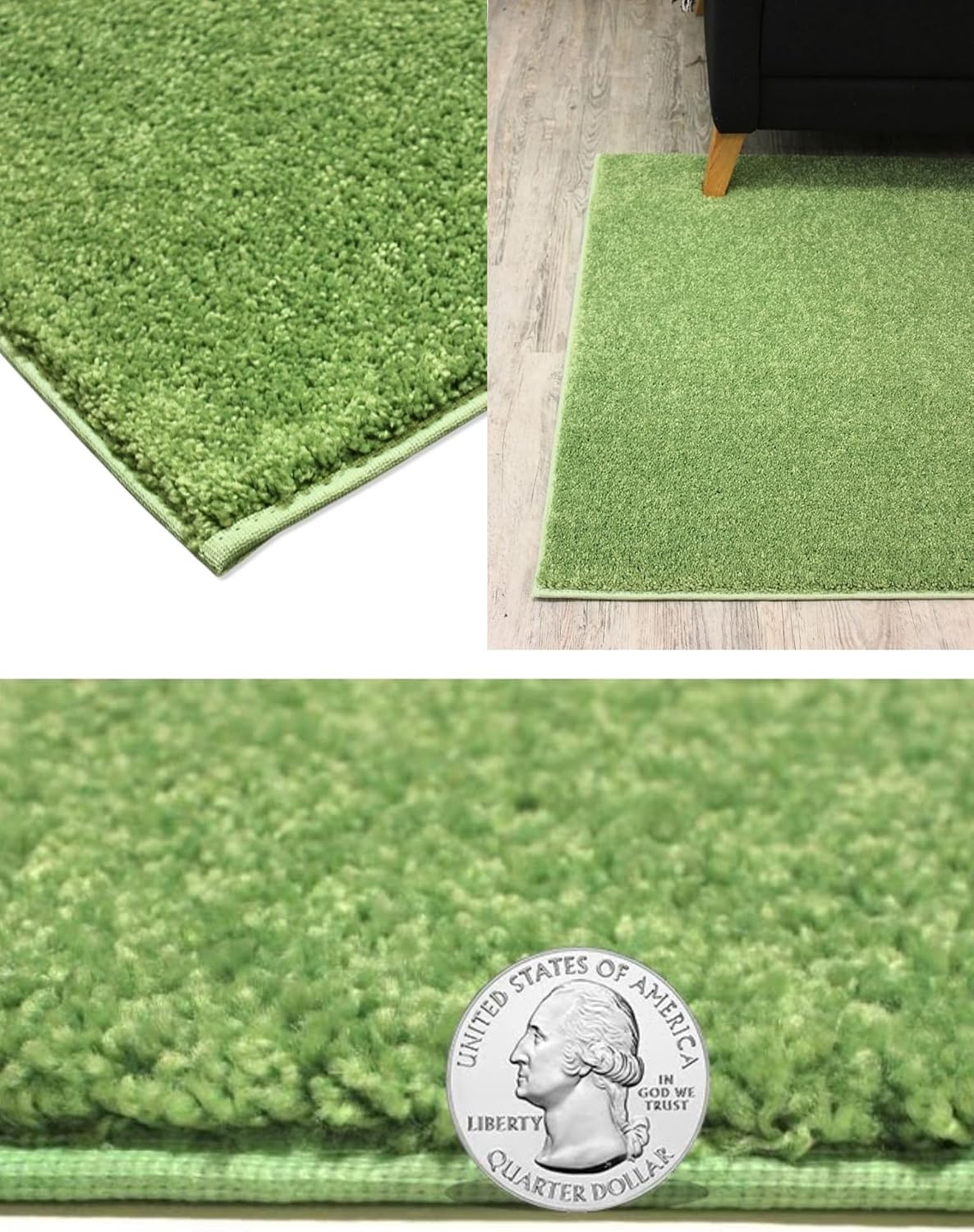 KOECKRITZ Soft and Colorful Kids Classroom Area Rugs (Passes Flammability Pill Test) Many Sizes and Bright Colors to Select from (9' x 9', Lime)