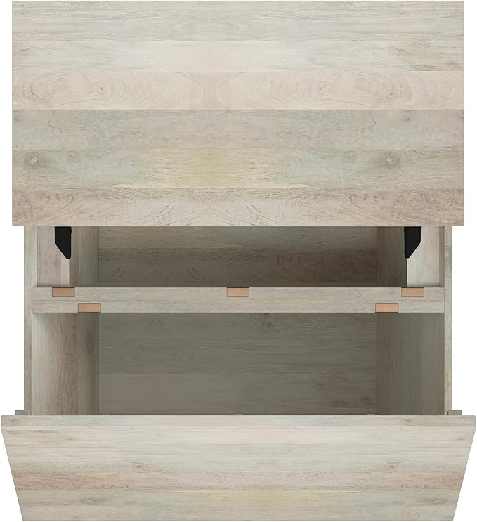 SIMPLIHOME Abba 36-inch Wide Solid Mango Modern Lift Top Square Coffee Table with Dual Lift Panels and 2 Storage Compartments in White Wash for Living Room