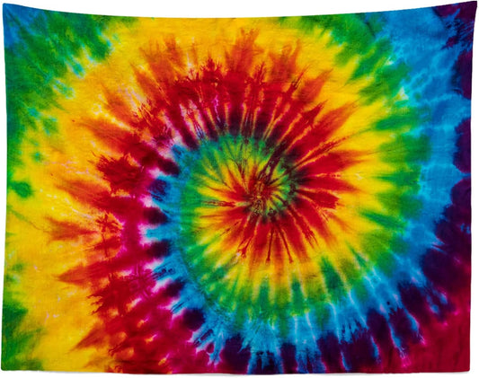 Loccor 15x10ft Tie Dye Tapestry Colorful Red Blue Yellow Green Orange Purple Retro Abstract Psychedelic Swirl Wall Hanging for Living Room Bedroom Dorm Home Decor （Pattern Painted on Polyester Fabric）