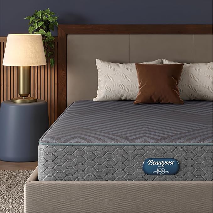 Beautyrest Days End Medium Firm 12" Hybrid Mattress - Queen - Cooling Tech, Supportive Durable Pocketed Coils, Pressure Relief, Motion Separation; 100 Night Sleep Trial and 10 Year Warranty