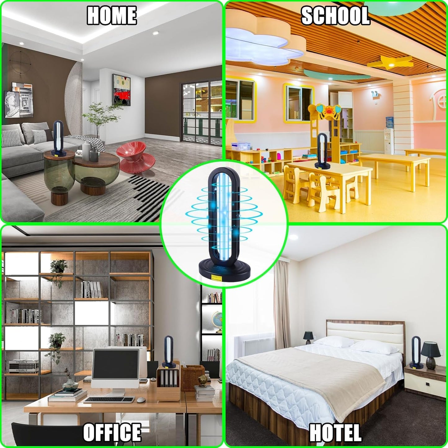 UV Light Sanitizer with Ozone,Ultraviolet Light Sanitizer for Room,UVO Lamp with Remote Control,Home Disinfection Device,15/30/60 Minutes Timer
