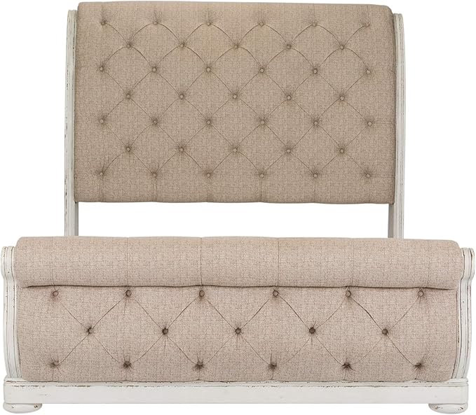 Liberty Furniture Industries Abbey Park Sleigh, Queen, White