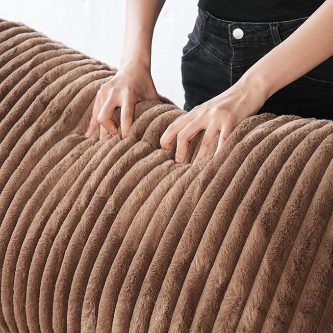 Modular Sectional Sofa, 78.74" Oversized Loveseat Sofa, Deep Seat Cloud Couch, 2 Seat Comfy Couches for Living Room, Plush Couch Cushion Covers Removable, Brown