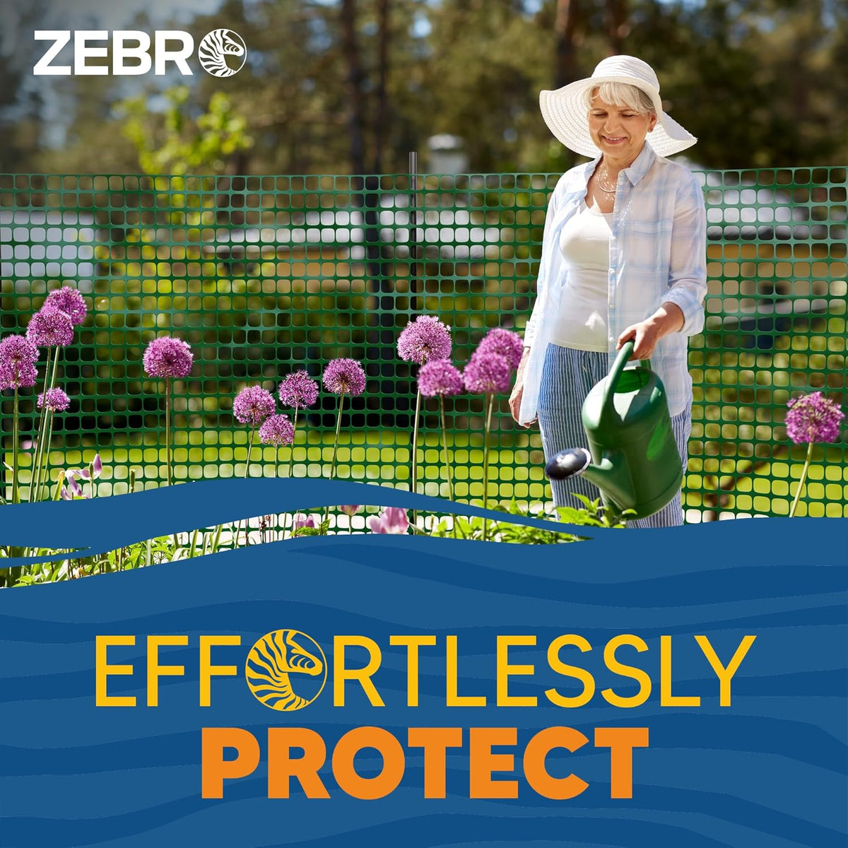 ZEBRO 4' x 100' Green Plastic Garden Fence Roll – Light Duty Mesh Fencing for Temporary Fence, Snow, Garden Netting, Animal Barrier, Agricultural Fencing & Lawn Protection