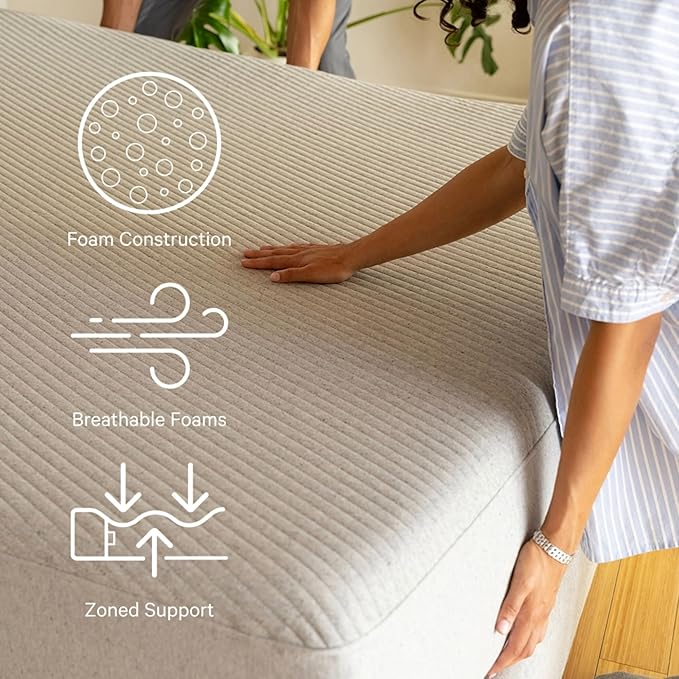 Casper Sleep Original Foam Full Mattress – Medium Firm Feel with Zoned Support – Motion Isolation – Breathable, Cooling Memory Foam – 100-Night Trial – CertiPUR-US