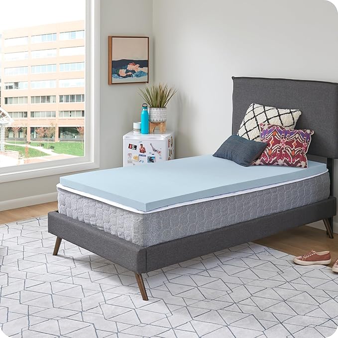 Sealy Dreamlife 1.5” Gel Memory Foam Twin XL Mattress Topper with SealyComfort Gel Foam, 1 Year Limited Warranty, Made in The USA