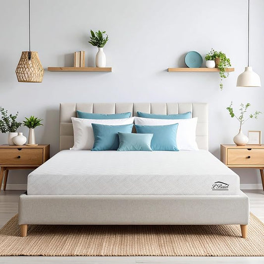L’Baiet 12 Inch Gel Memory Foam Mattress, Full Size - Bed in a Box - Medium Firm - Breathable Cooling-Gel Comfort Technology - Pressure Relief Comfy Support Soft Fabric Cover - CertiPUR-US Certified