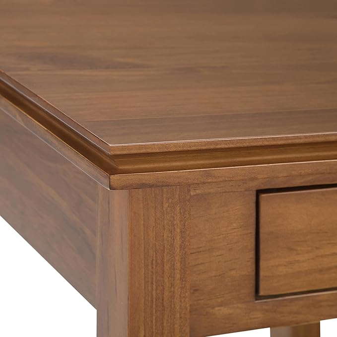 SIMPLIHOME Artisan SOLID WOOD 21 inch Wide Square Transitional End Side Table in Honey Brown for the Living Room and Bedroom
