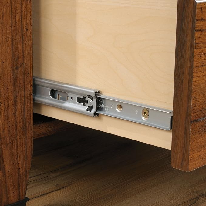 Sauder Carson Forge 2 Drawer Lateral File Cabinet, Rustic Vintage Style Filing Drawers, in Washington Cherry