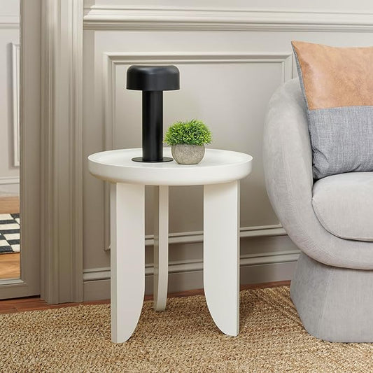 SAFAVIEH Home Collection Malyn Ivory Accent Table for Living Room, Bedroom, Home Office, Foyer