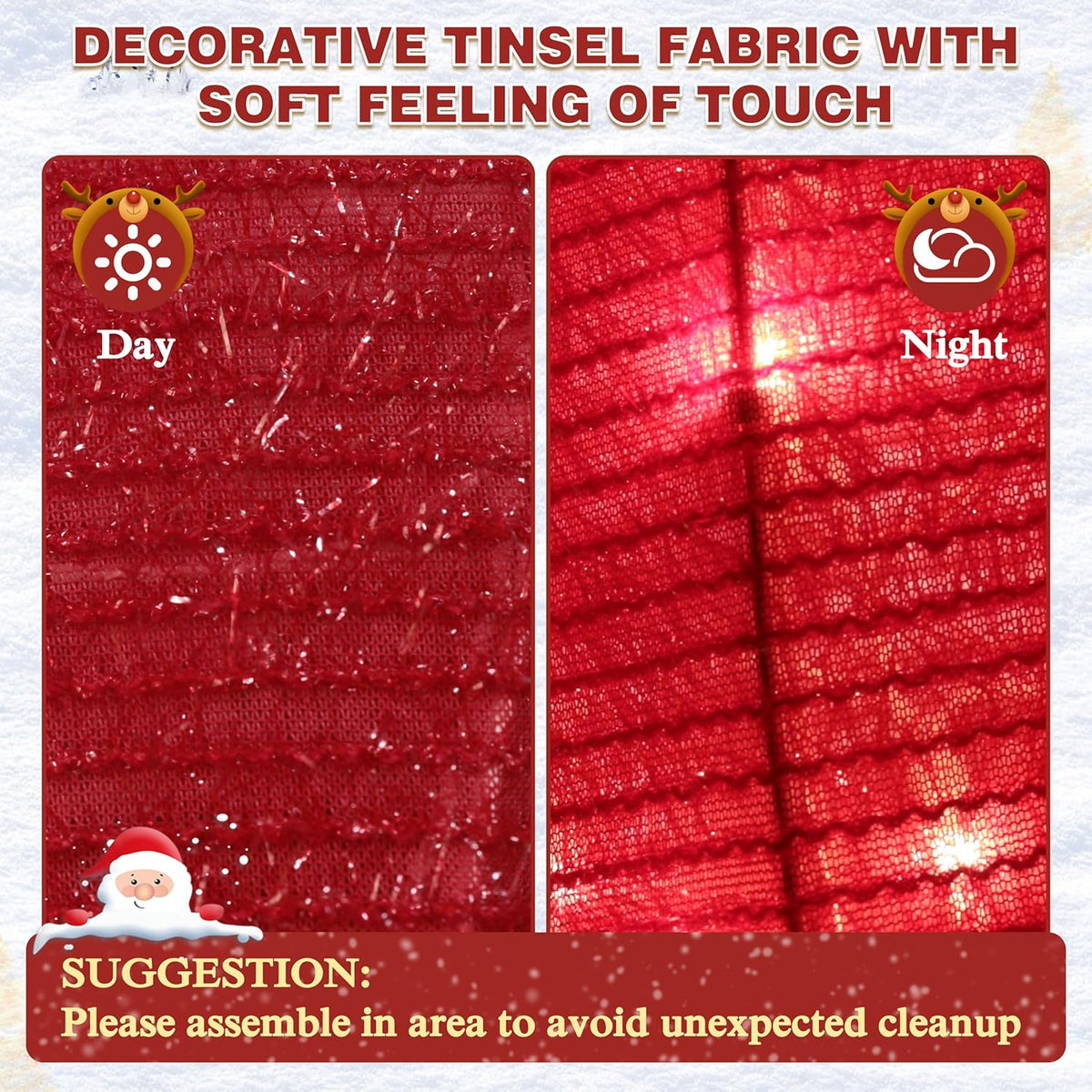 6FT Lighted Rooster with Christmas Hat for Outdoor Christmas Decorations, 3D Pre-Lit Iridescent Rooster Xmas Decor, Glittered Standing Holiday Display Rooster for Outdoor, Indoor