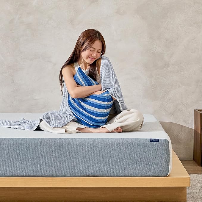 LIFEMENT Basic Twin Graphite Infused Memory Foam Mattress in a Box | Medium Firm Bed, Fiberglass Free, CertiPUR-US & Oeko-TEX Certified Foam, Cooling Pressure Relief Comfort, 6 Inch