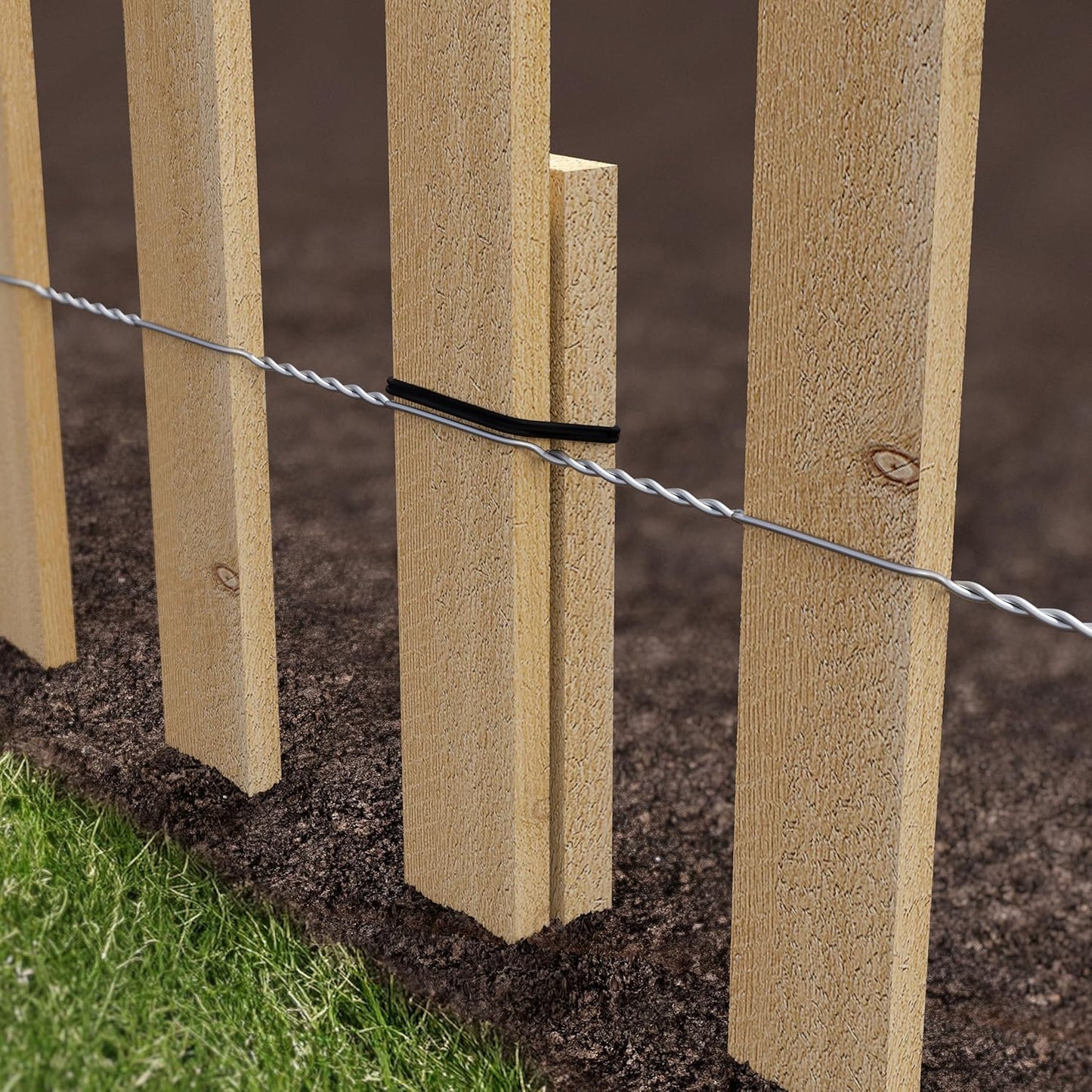 Greenes Fence Cedar Wood Garden Picket Fence 16" H x 8' L (2-Pack, 16' Total)