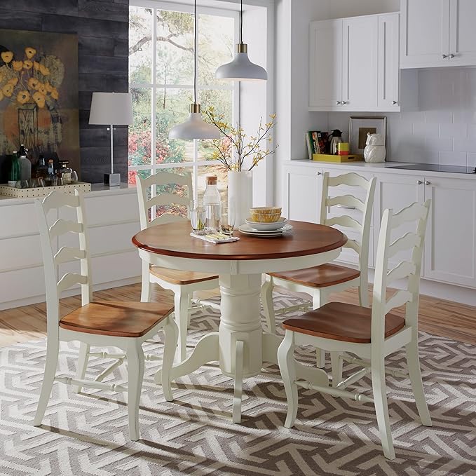 Homestyles French Countryside Off-White Dining Chairs, Set of 2