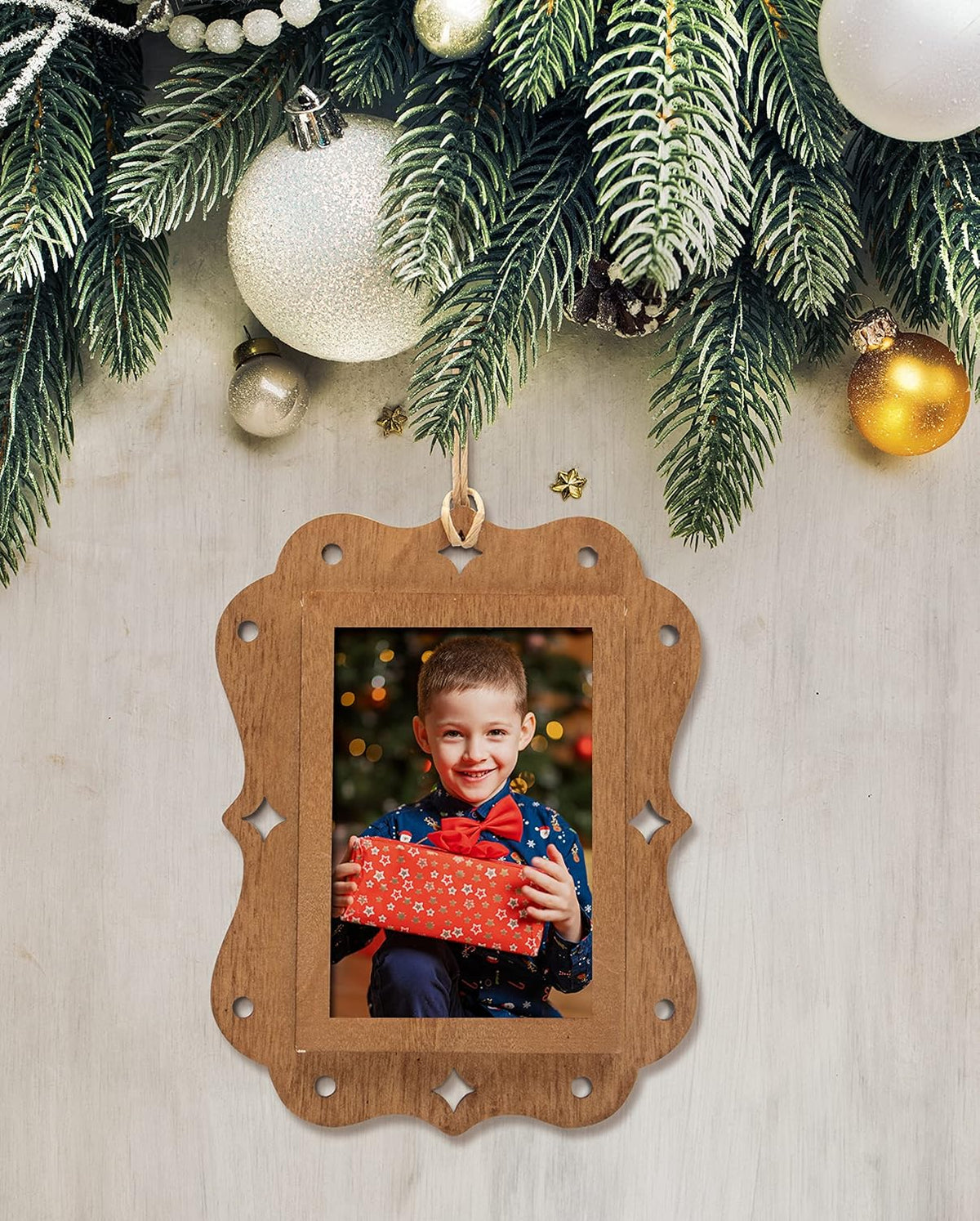 Wood Rectangle 2" x 3" Photo Ornaments - Pack of 100