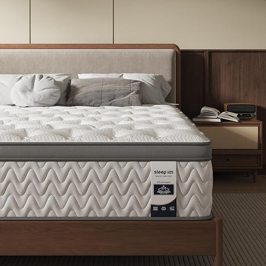 Full Mattress 12 Inch – Hybrid Mattresses for Back Pain, Extra Lumbar & Shoulder Support, Fiberglass-Free & No Odor, 365-Night Trial