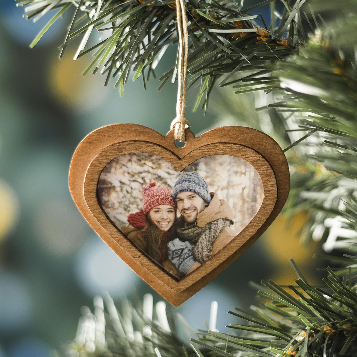 Wood Heart-Shaped 2.25" x 1.75" Photo Ornaments - Pack of 50