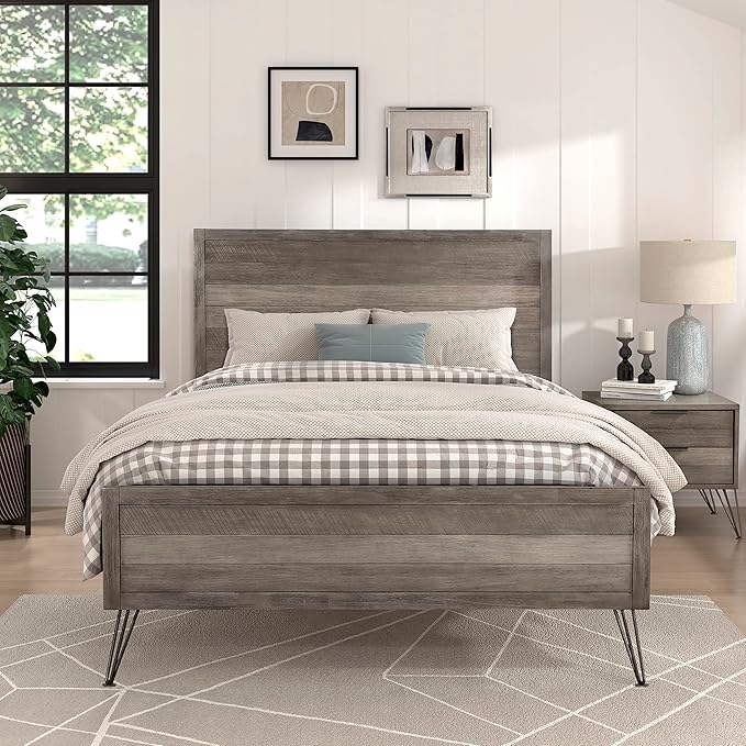 Lexicon Leavitt Panel Bed, Cal King, Gray