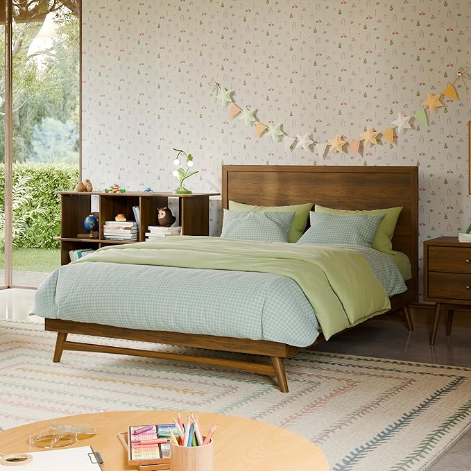 Babyletto Kids Palma Full Bed in Natural Walnut, GREENGUARD Gold Certified