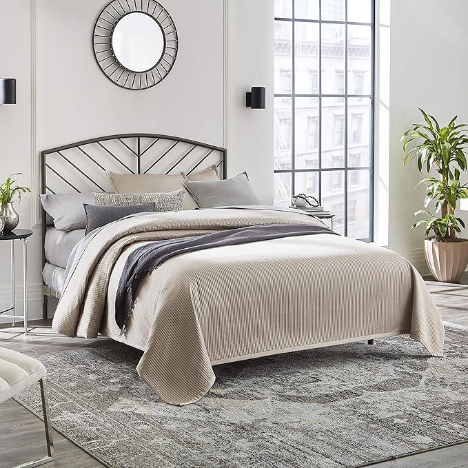 Hillsdale Essex Metal Frame, Queen Headboard, Gray Bronze
