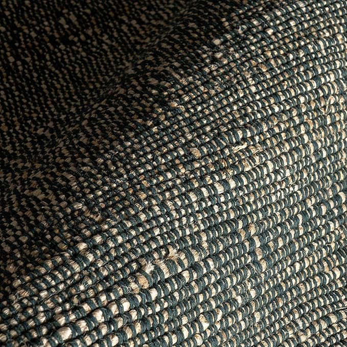 nuLOOM 7'6" x 9'6" Elfriede Jute & Cotton Hand Woven Area Rug, Green, Solid Rustic Farmhouse Style, Weaved Design, Natural Fiber, for Bedroom, Living Room, Dining Room, Hallway, Office, Entryway