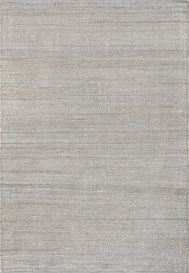 nuLOOM 11'6" x 14'6" Elfriede Jute & Cotton Hand Woven Area Rug, Elfriede Grey, Solid Rustic Farmhouse Style, Weaved Design, Natural Fiber, for Bedroom, Living Room, Hallway, Office, Entryway