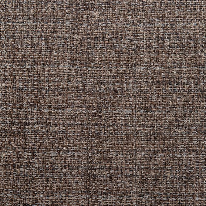 SIMPLIHOME Rockwood 18 inch Wide Contemporary Square Cube Storage Ottoman with Tray in Mink Brown Tweed Look Fabric, Assembled, For the Living Room, Entryway and Family Room