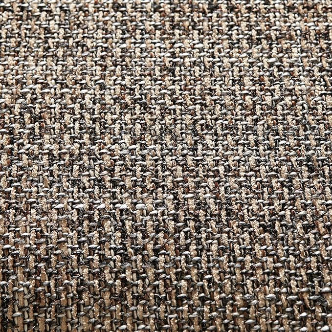 Signature Design by Ashley Bolanburg Casual French Country Upholstered Dining Room Bench with Nailhead Trim, Heavy Woven Fabric, Wood, Antique White & Tan