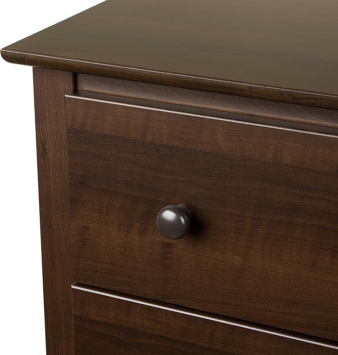 Prepac Sonoma Traditional Nightstand Side Table with 2 Drawers, Functional 2-Drawer Bedside Table 16" D x 23.25" W x 21.75" H, Espresso, EDC-2422