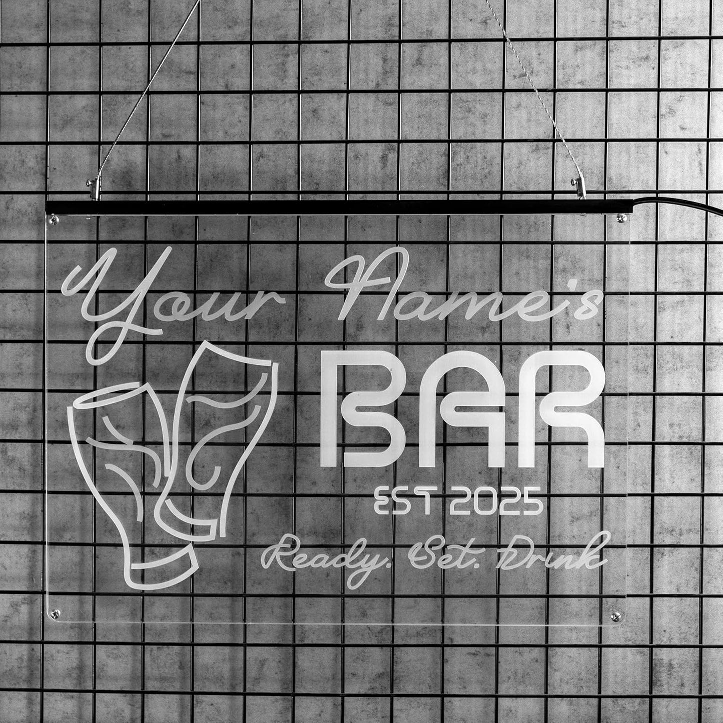 Personalized Beer Pub Bar Signs with Your Name for home wall light up with personalized pub name, man cave accessories, beer themed neon customizable lighted sign
