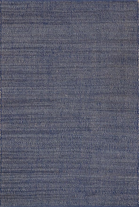 nuLOOM 3x5 Elfriede Jute & Cotton Hand Woven Area Rug, Blue, Solid Rustic Farmhouse Style, Weaved Design, Natural Fiber, For Bedroom, Living Room, Dining Room, Hallway, Office, Entryway